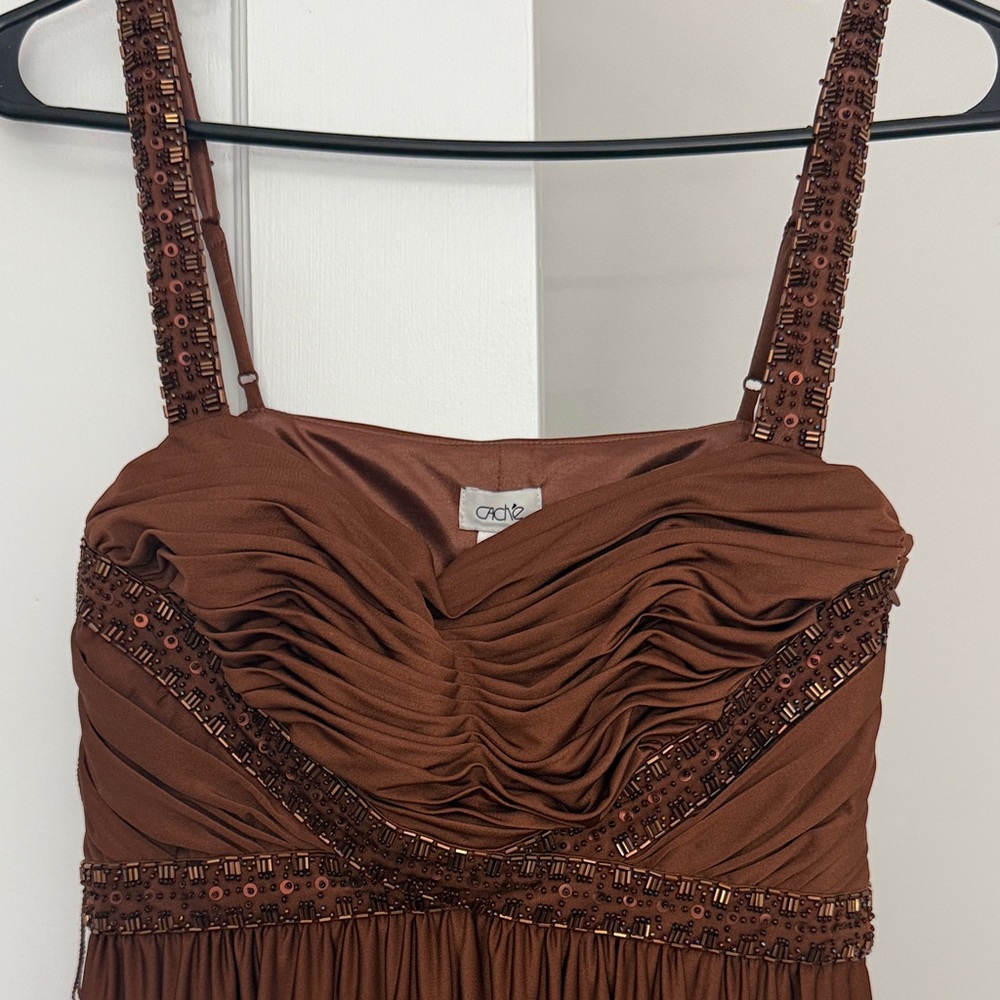 Cache Brown Midi Dress